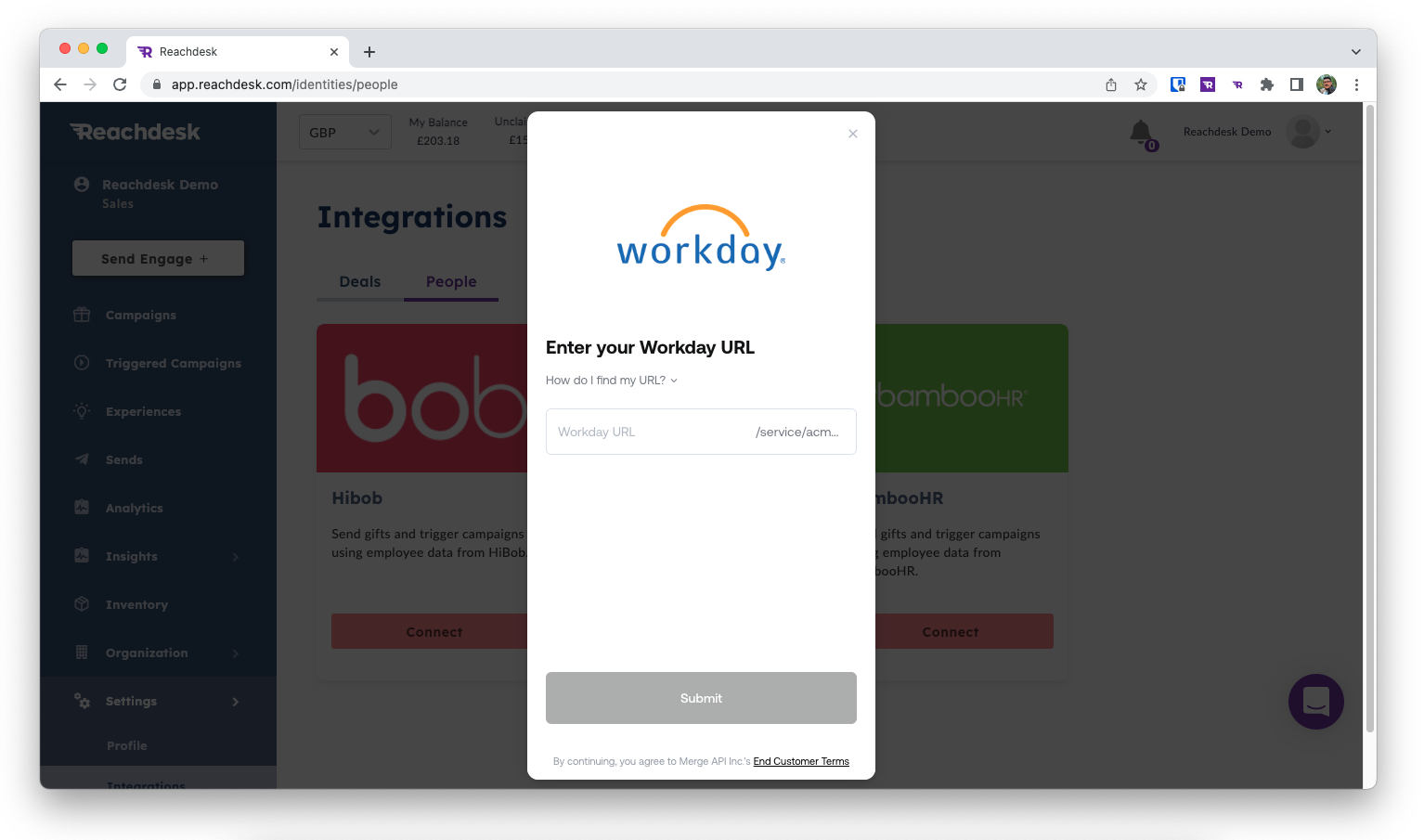 Workday integration process